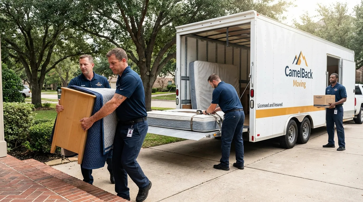 Crew loading residential truck for cross-state move from Poughkeepsie, NY